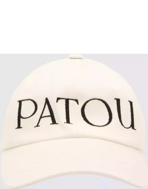 Patou White And Black Cotton Baseball Cap