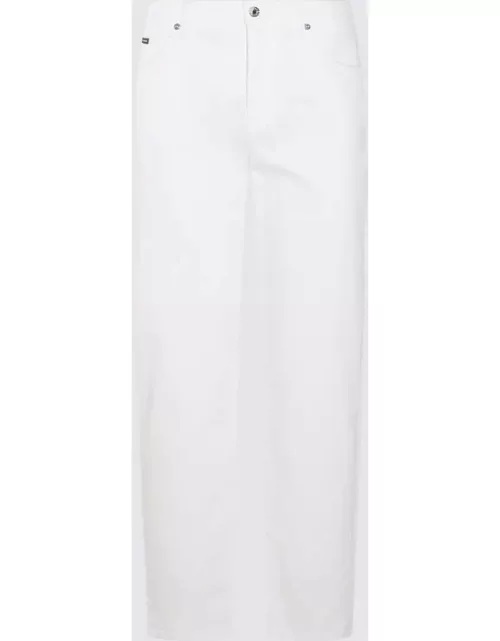 Dolce & Gabbana White Cotton Blend Jean