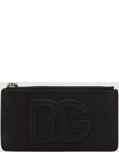 Dolce & Gabbana Black Calf Leather Cardholder