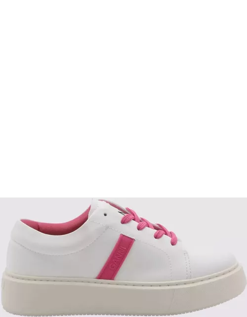 Ganni Shoking Pink Low Top Sneaker
