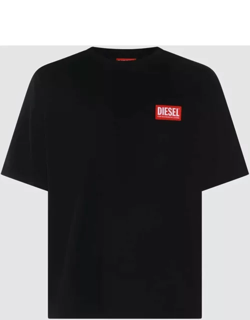 Diesel Black And Red Cotton T-shirt