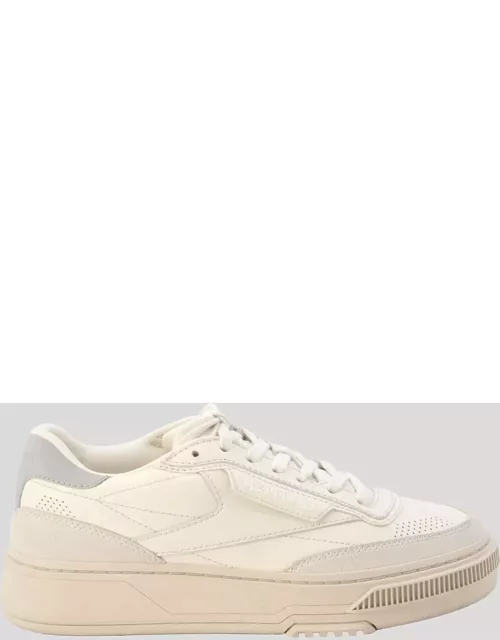 Reebok White And Grey Leather C Ltd Sneaker