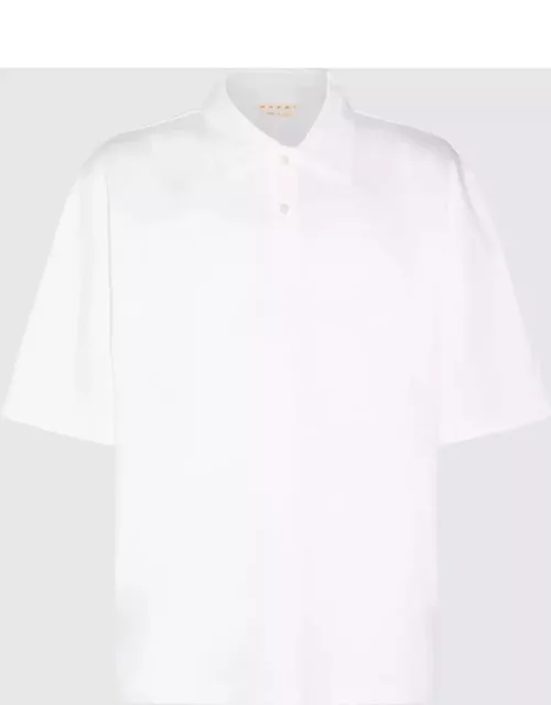 Marni White Cotton Polo Shirt