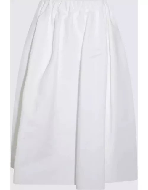 Marni White Cotton Skirt
