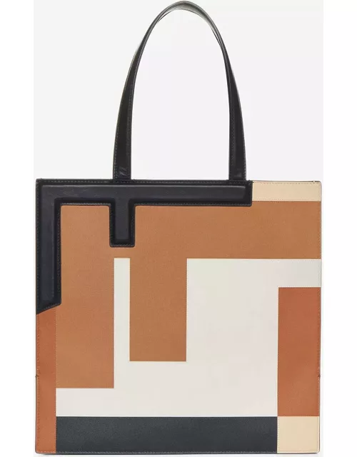 Fendi Flip Medium Ff Puzzle Leather Bag