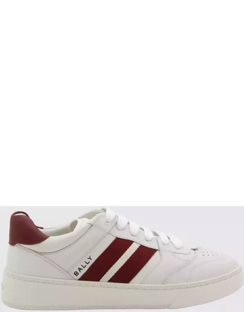 Bally White And Red Leather Sneaker