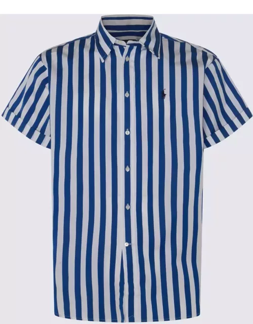 Polo Ralph Lauren White And Blue Cotton Shirt