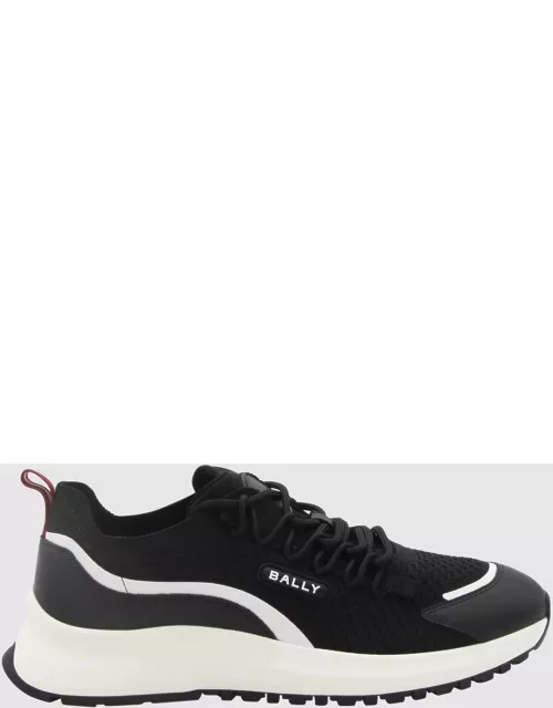 Bally Black And White Canvas And Leather Sneaker