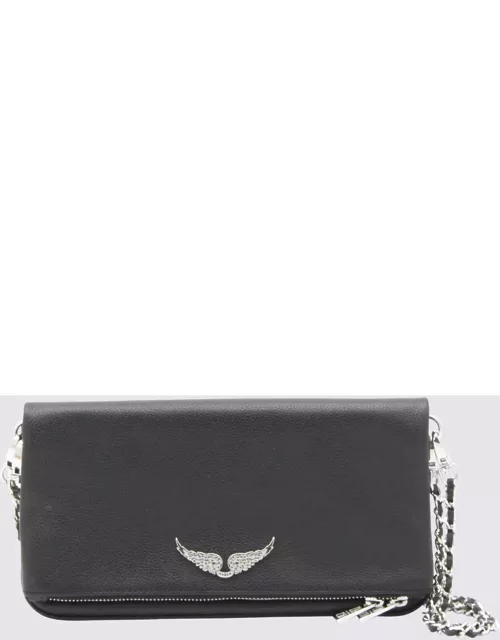 Zadig & Voltaire Black Leather Rock Pochette Shoulder Bag