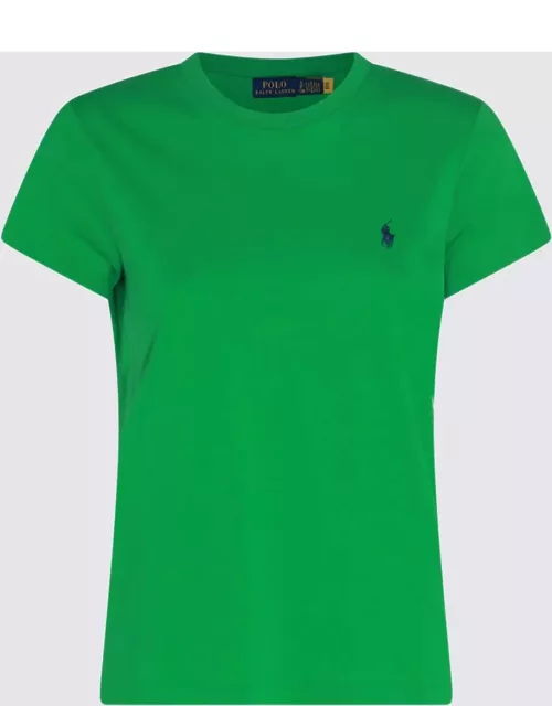 Polo Ralph Lauren Green And Blue Cotton T-shirt
