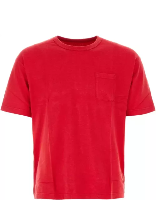 Visvim Red Cotton Jumbo T-shirt