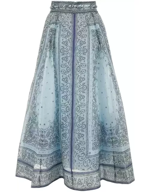 Zimmermann Printed Linen Blend Matchmaker Skirt