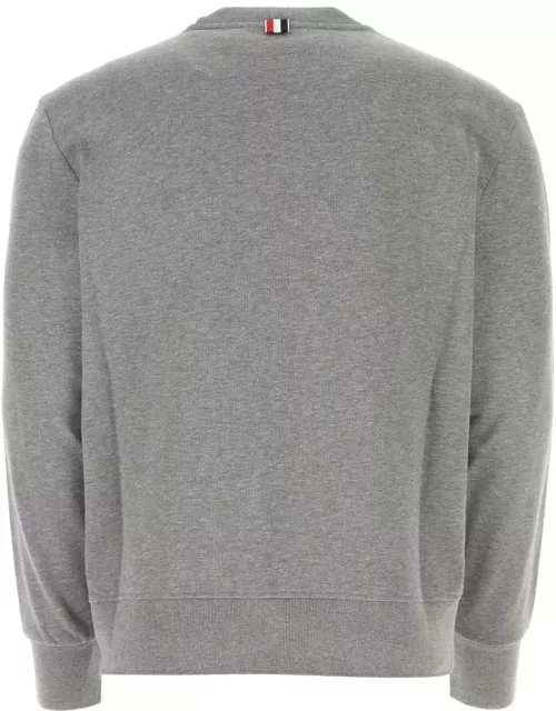 Thom Browne Melange Grey Cotton Sweatshirt