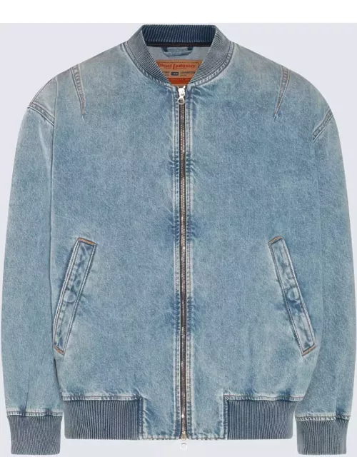 Diesel Light Blue Cotton Denim Jacket