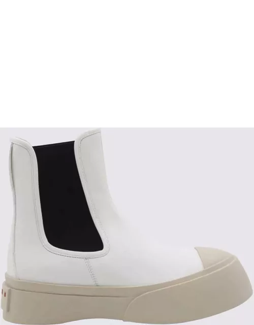 Marni White Leather Pablo Boot