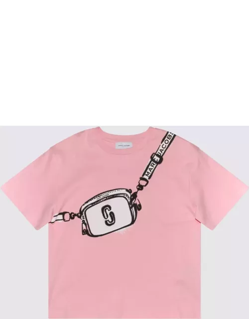 Marc Jacobs Pink, White And Black Cotton T-shirt