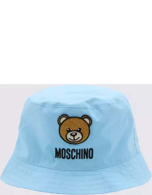 Moschino Light Blue Cotton Bucket Hat