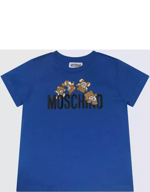 Moschino Blue Multicolour Cotton T-shirt