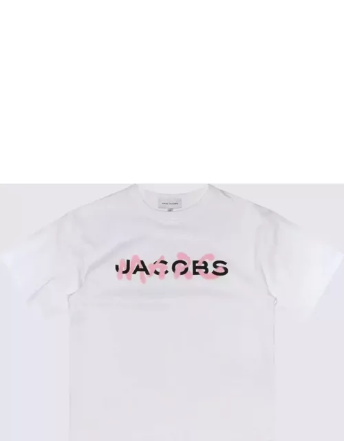 Marc Jacobs White, Pink And Black Cotton T-shirt