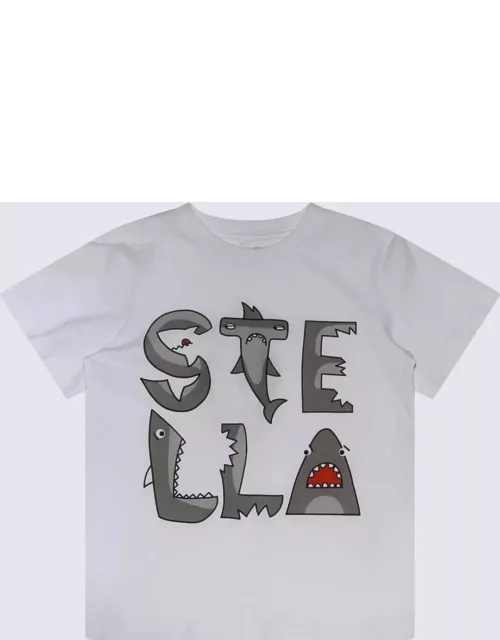 Stella McCartney White Multicolour Cotton Shark T-shirt