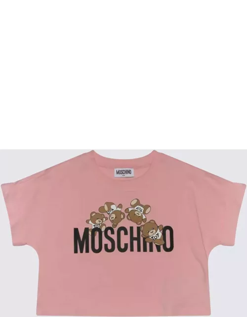 Moschino Pink Multicolour Cotton Blend T-shirt