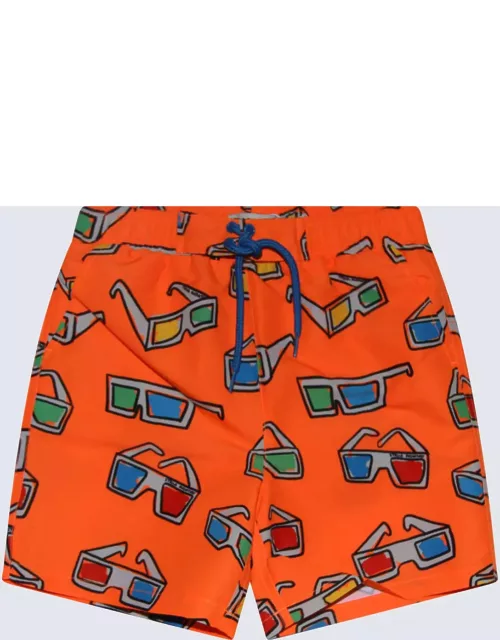 Stella McCartney Orange Multicolour Swim Short