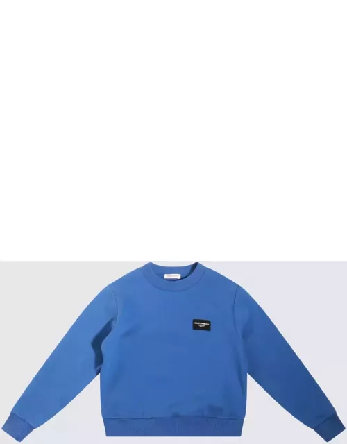 Dolce & Gabbana Blue Cotton Sweatshirt