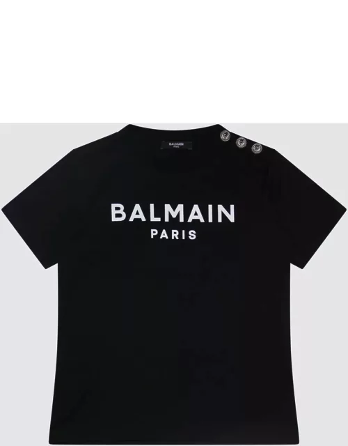 Balmain Black And White Cotton T-shirt