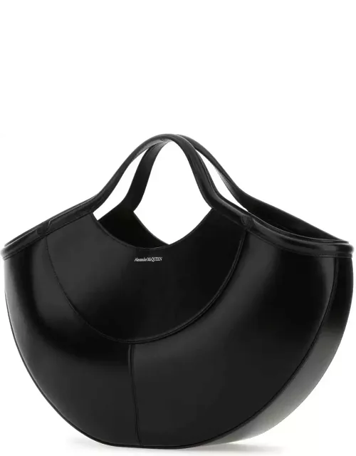 Alexander McQueen Black Leather Shopping Bag