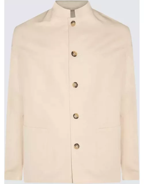 PT01 White Cotton Casual Jacket