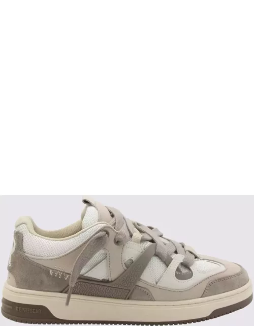 REPRESENT White And Beige Leather Sneaker