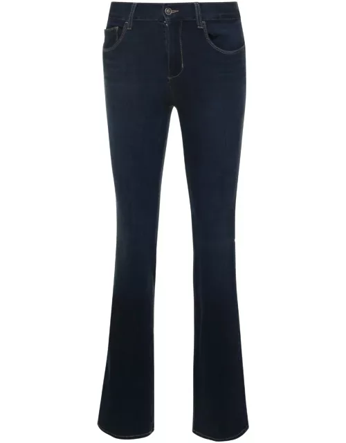 Liu-Jo Blue Flared Jeans In Denim Woman