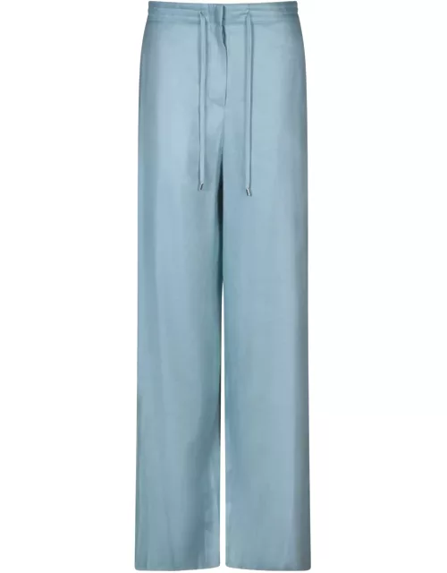 Lardini Light Blue Linen-viscose Trouser