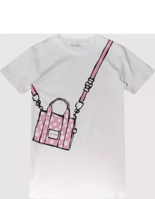 Marc Jacobs White, Pink And Black Cotton T-shirt