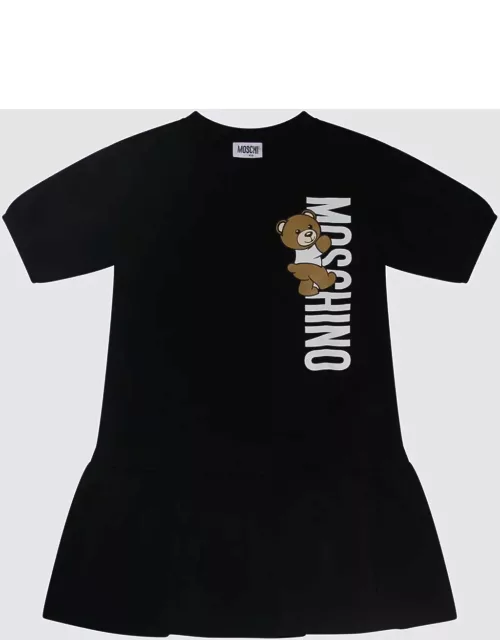 Moschino Black Cotton Teddy Bear Dres