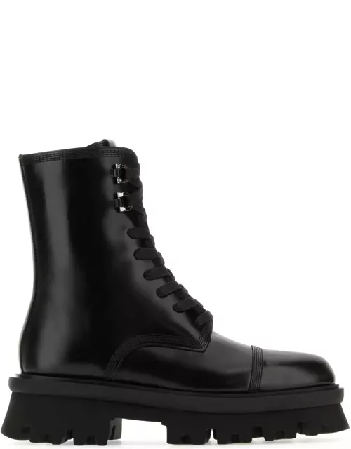 Ferragamo Leather Combat Boot