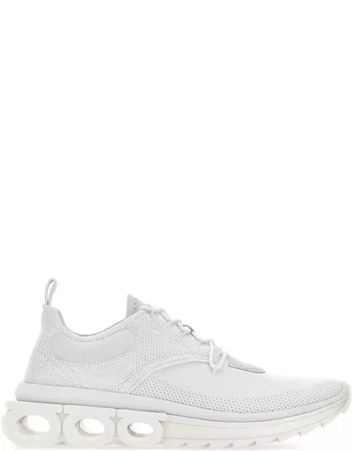 Ferragamo White Tech Knit Nima Sneaker