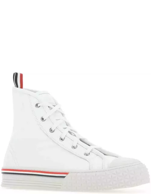 Thom Browne White Leather Collegiate Sneaker