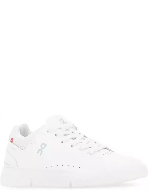 ON White Synthetic Leather And Mesh The Roger Advantage Sneaker