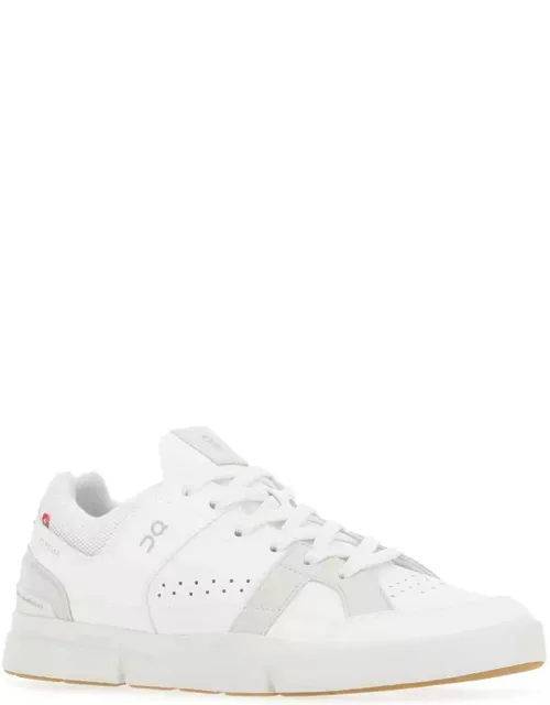 ON White Synthetic Leather And Fabric The Roger Clubhouse Sneaker