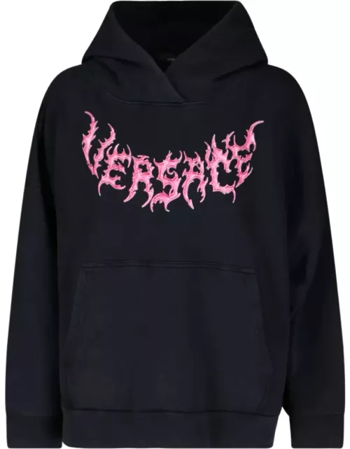 Versace Hooded Sweatshirt With Logo