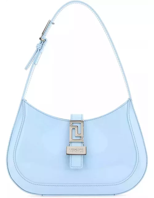 Versace Pastel Light-blue Leather Small Greca Goddess Shoulder Bag