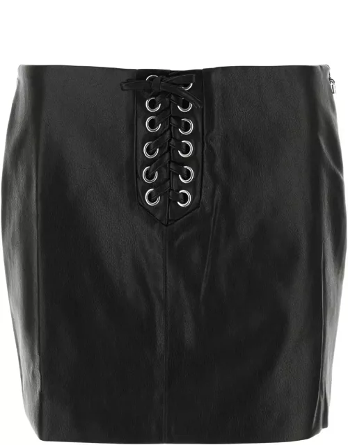 Rotate by Birger Christensen Black Synthetic Leather Mini Skirt