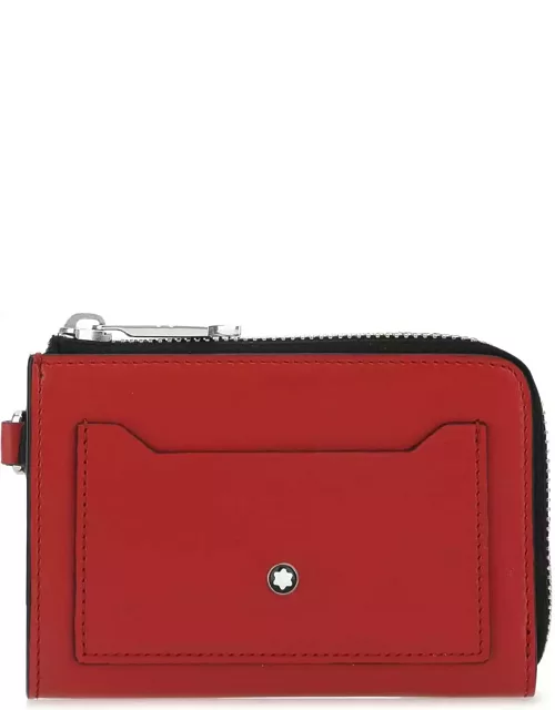 Montblanc Red Leather Meisterstã¼ck Card Holder
