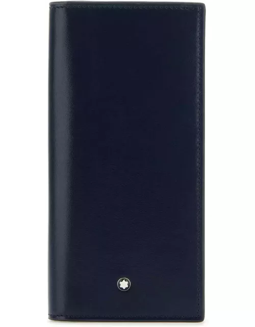 Montblanc Navy Blue Leather Wallet
