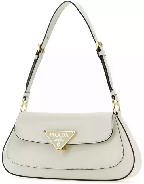 Prada White Leather Shoulder Bag