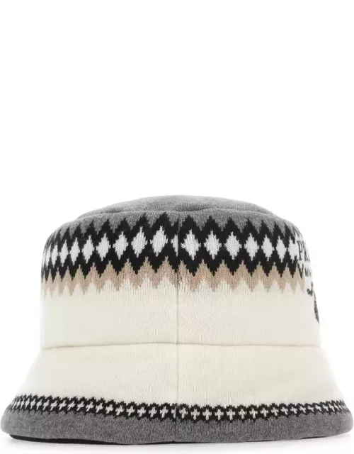 Prada Embroidered Wool Blend Hat