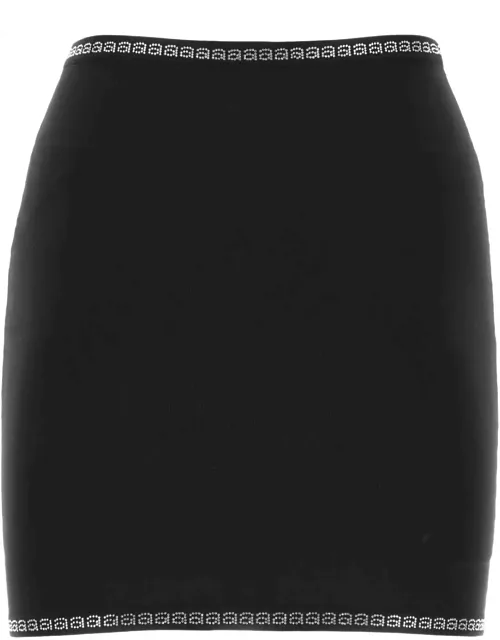 Alexander Wang Black Stretch Nylon Mini Skirt