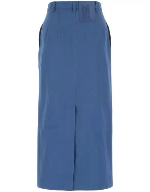 Raf Simons Blue Cotton Skirt