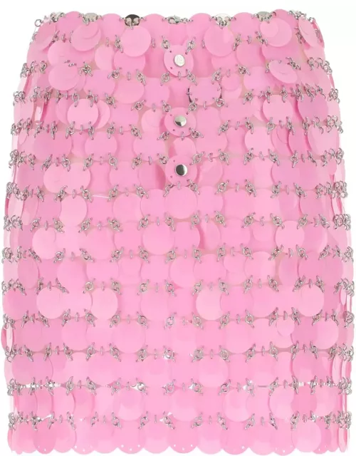Paco Rabanne Pink Maxi Sequins Mini Skirt